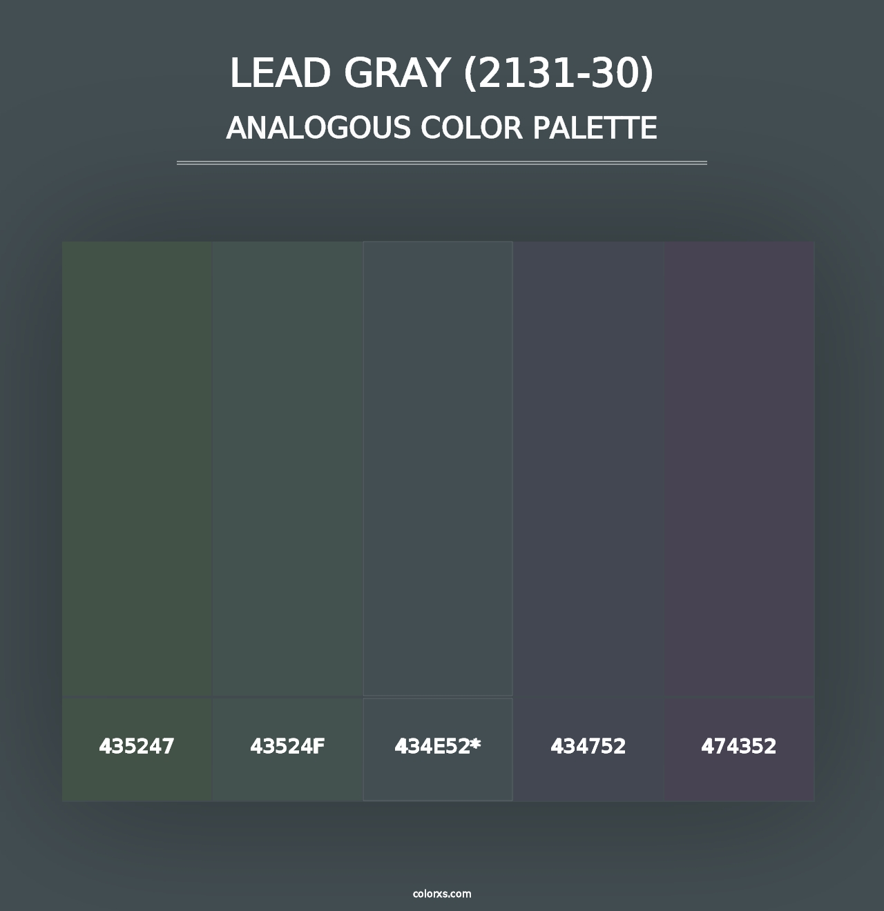 Lead Gray (2131-30) - Analogous Color Palette