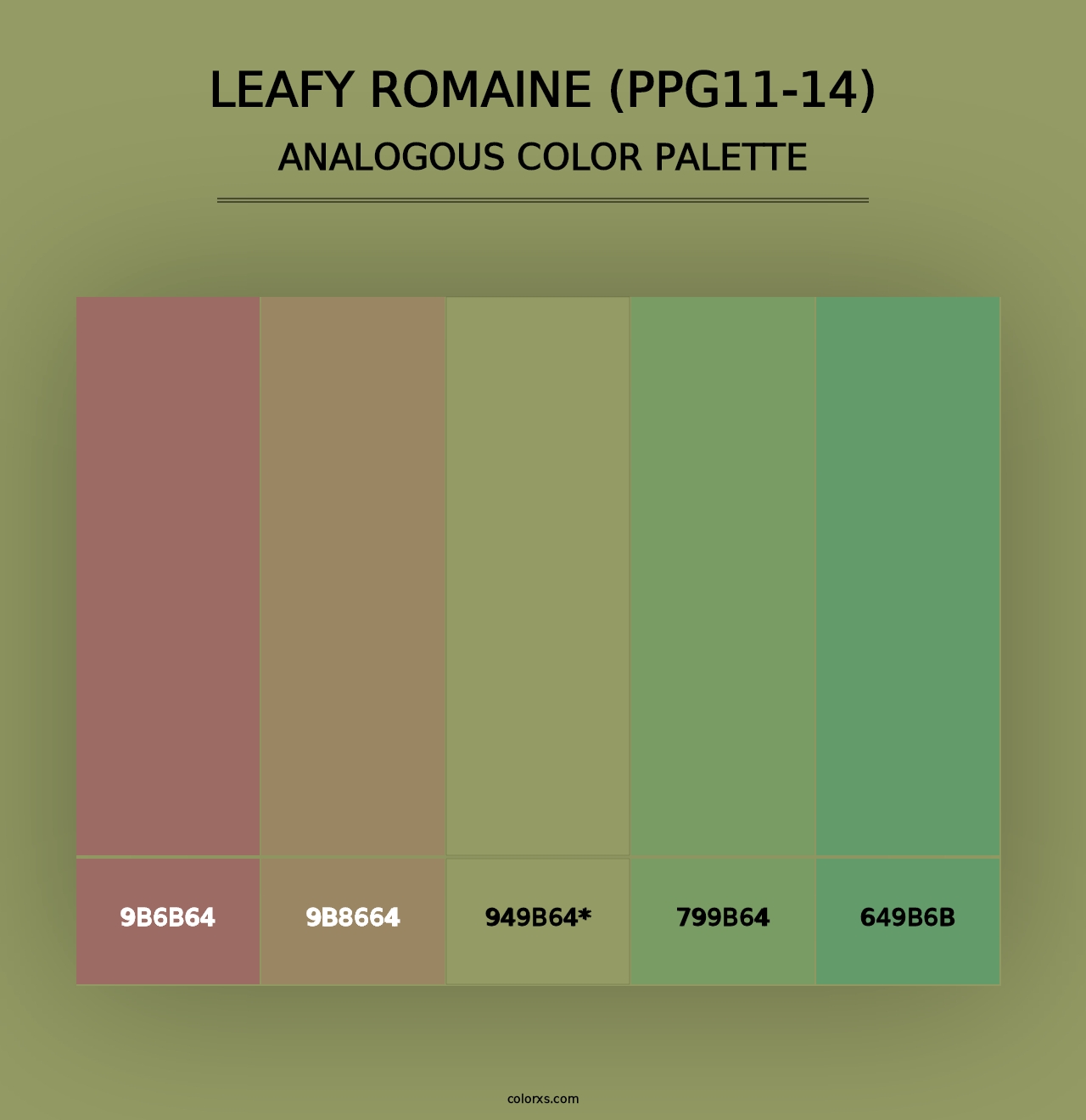 Leafy Romaine (PPG11-14) - Analogous Color Palette