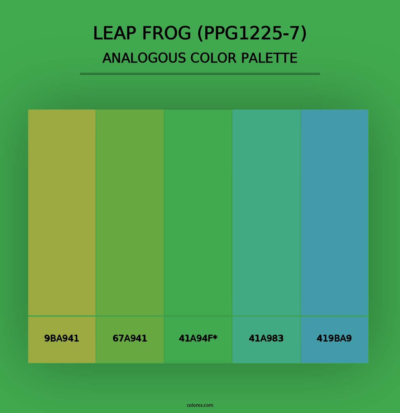 Leap Frog (PPG1225-7) - Analogous Color Palette