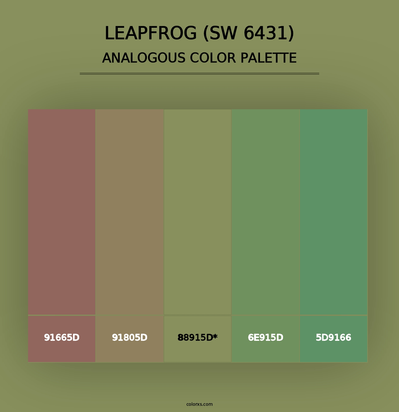 Leapfrog (SW 6431) - Analogous Color Palette