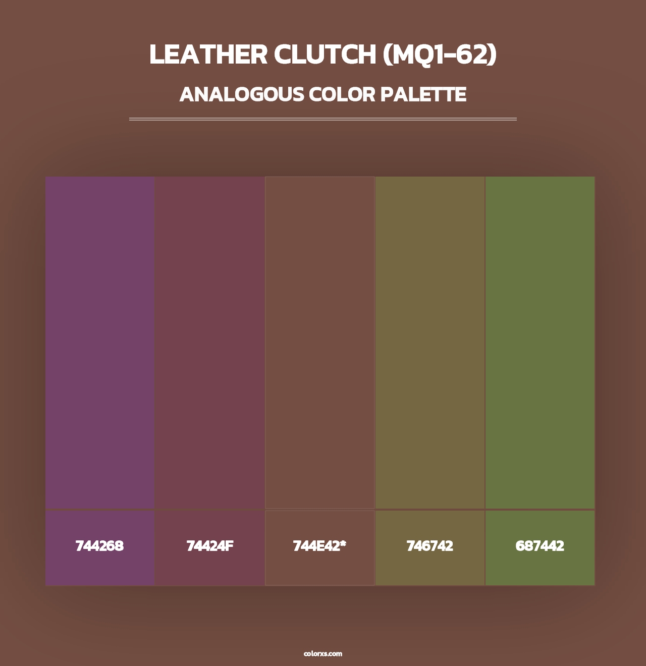 Leather Clutch (MQ1-62) - Analogous Color Palette