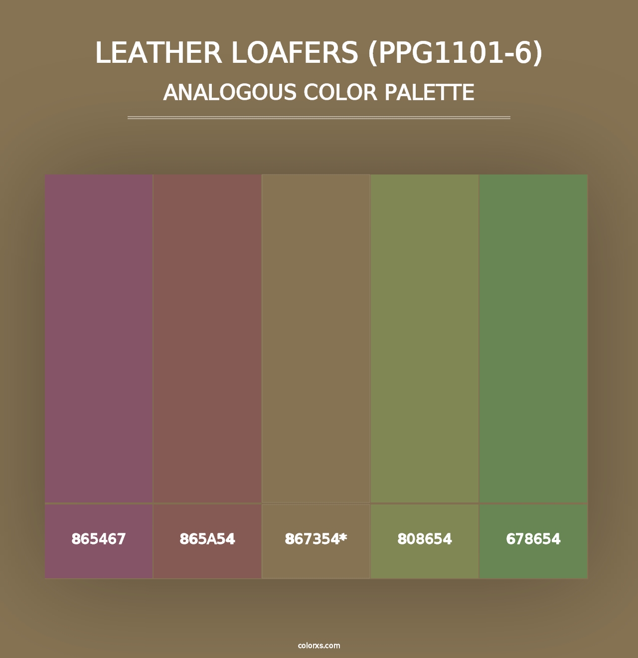 Leather Loafers (PPG1101-6) - Analogous Color Palette