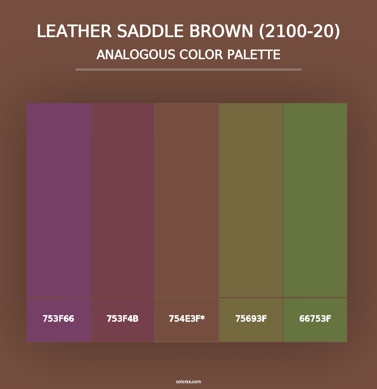 Leather Saddle Brown (2100-20) - Analogous Color Palette