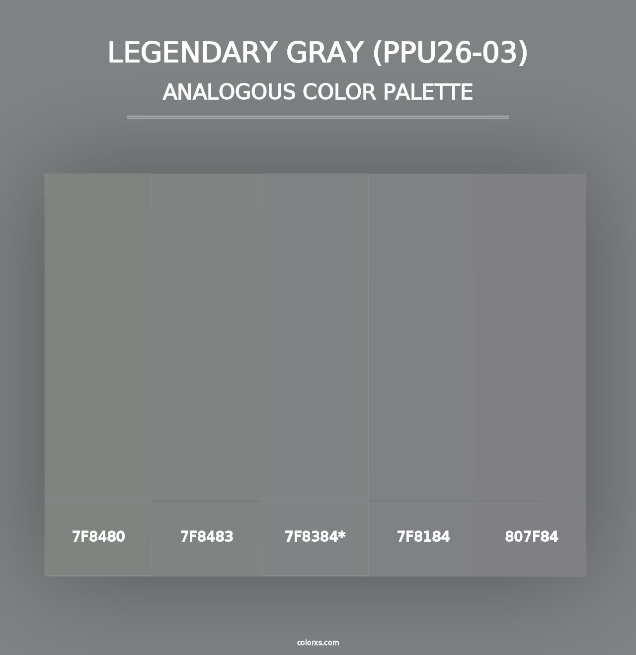 Legendary Gray (PPU26-03) - Analogous Color Palette