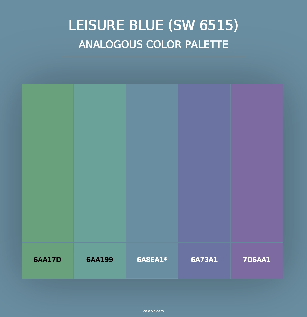 Leisure Blue (SW 6515) - Analogous Color Palette