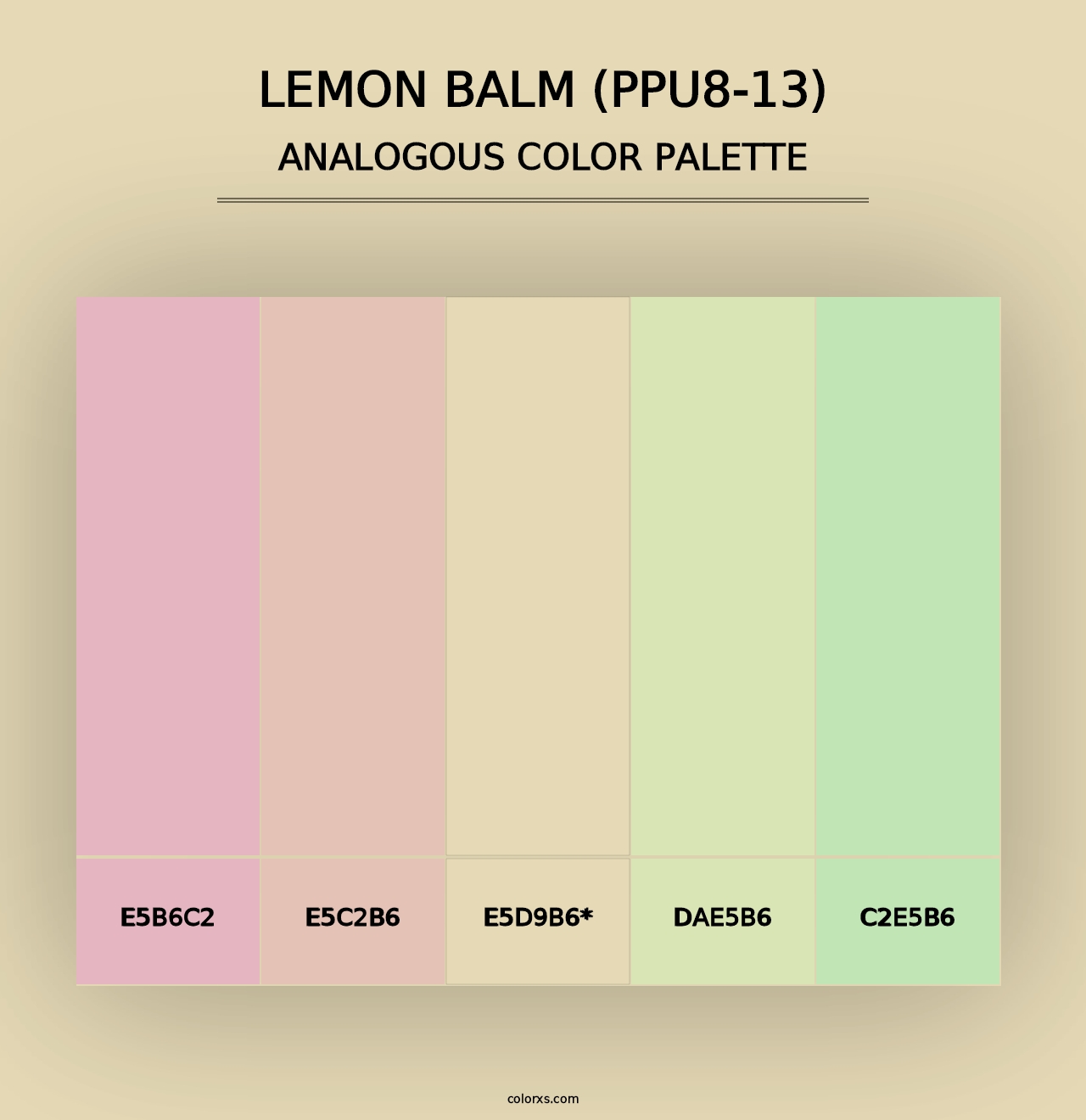 Lemon Balm (PPU8-13) - Analogous Color Palette