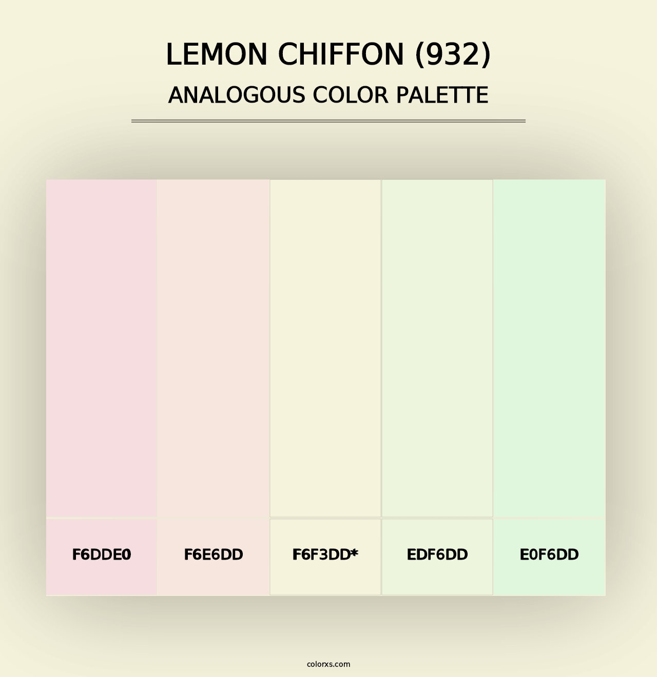 Lemon Chiffon (932) - Analogous Color Palette