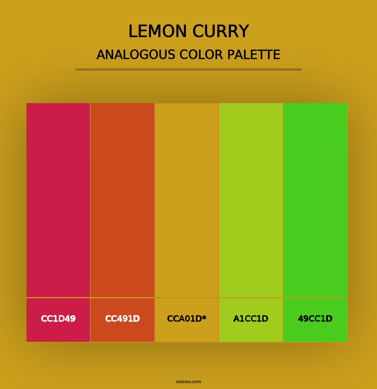 Lemon Curry - Analogous Color Palette