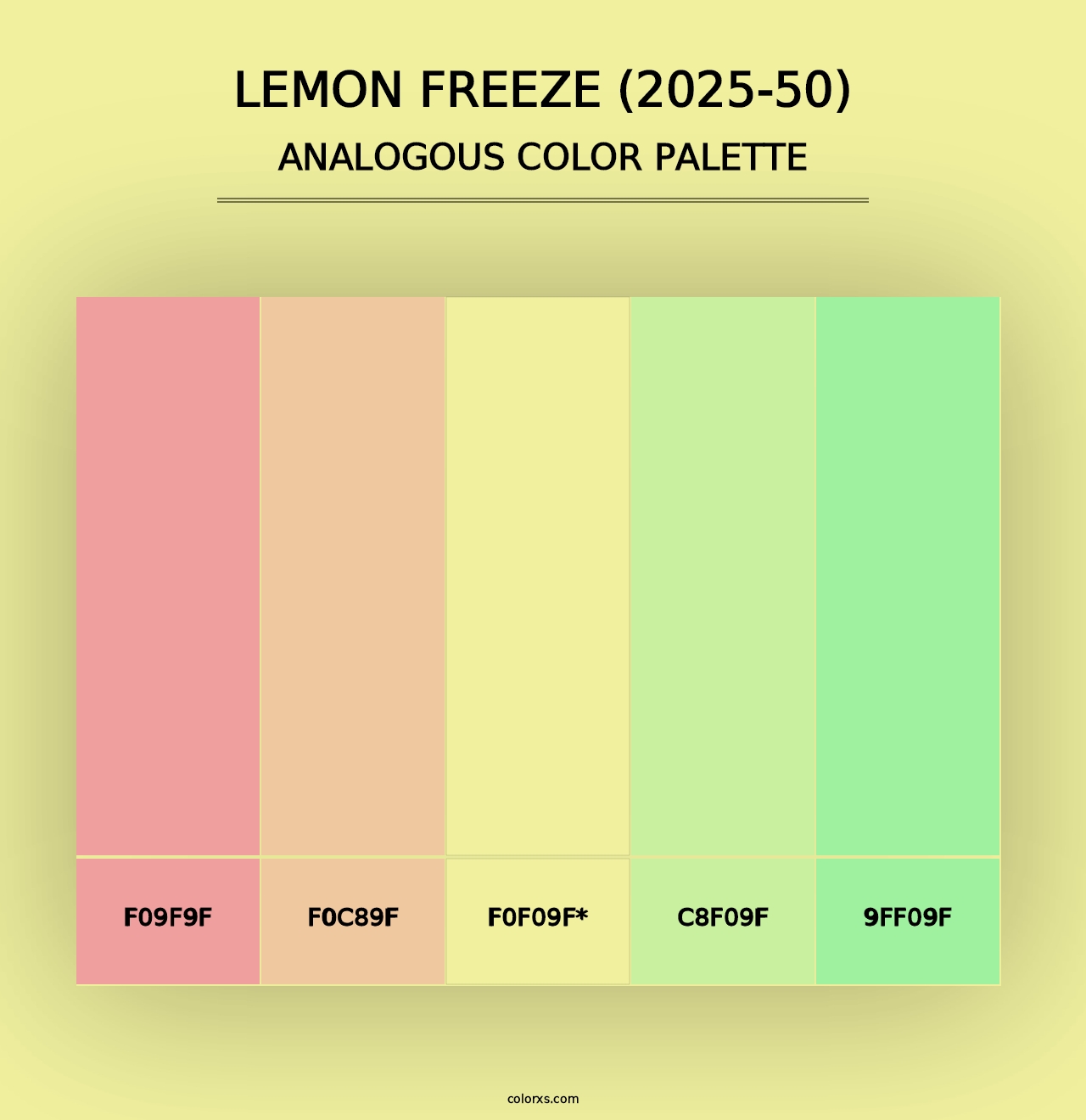 Lemon Freeze (2025-50) - Analogous Color Palette