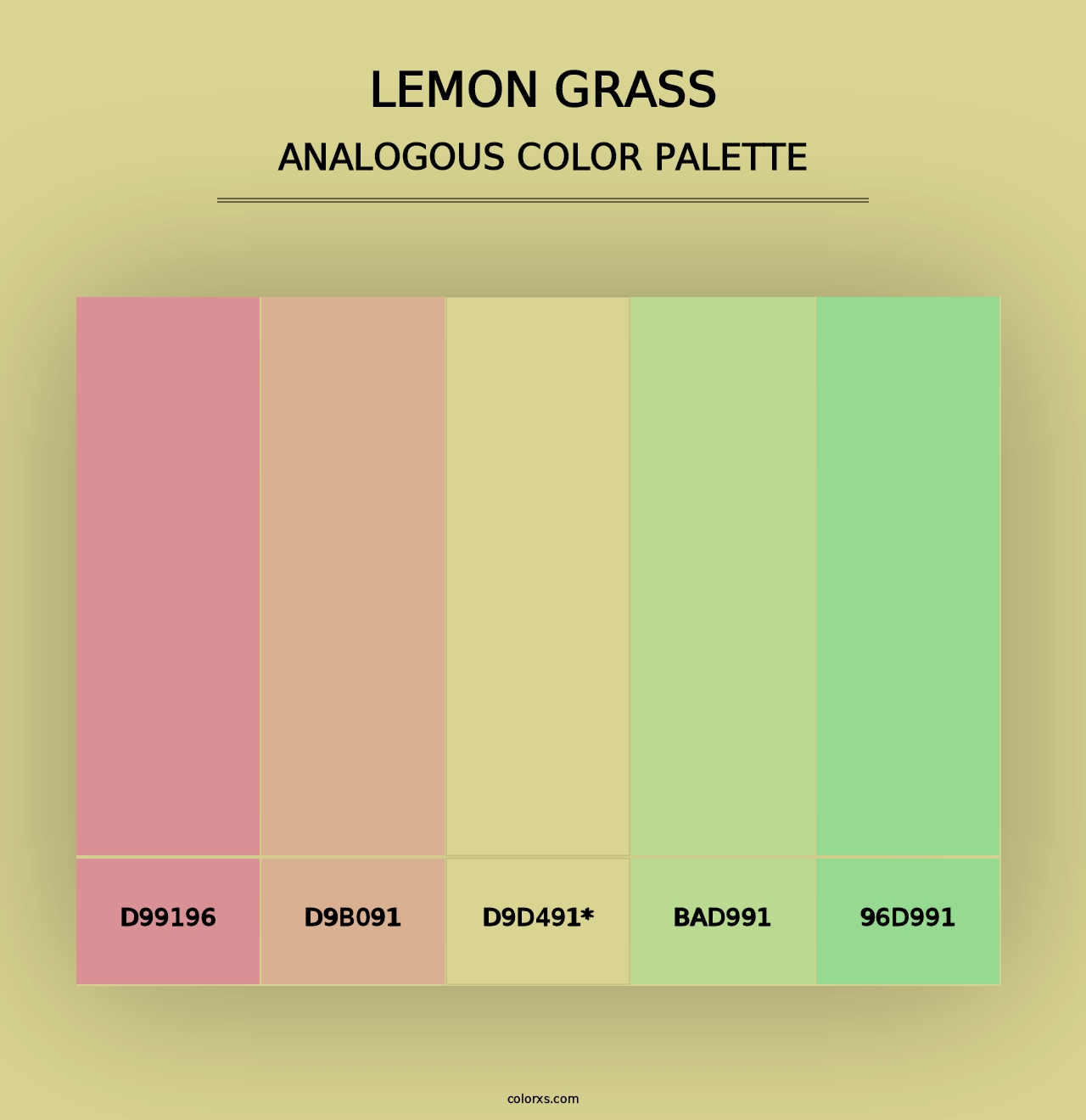 Lemon Grass - Analogous Color Palette