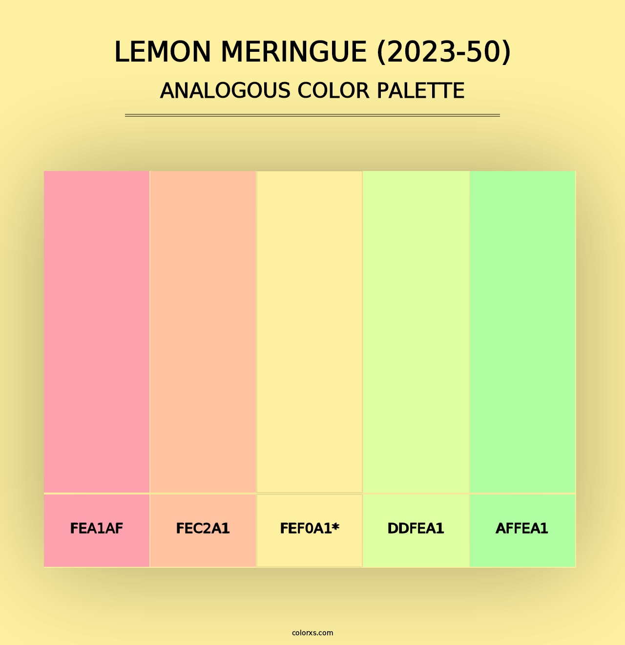 Lemon Meringue (2023-50) - Analogous Color Palette