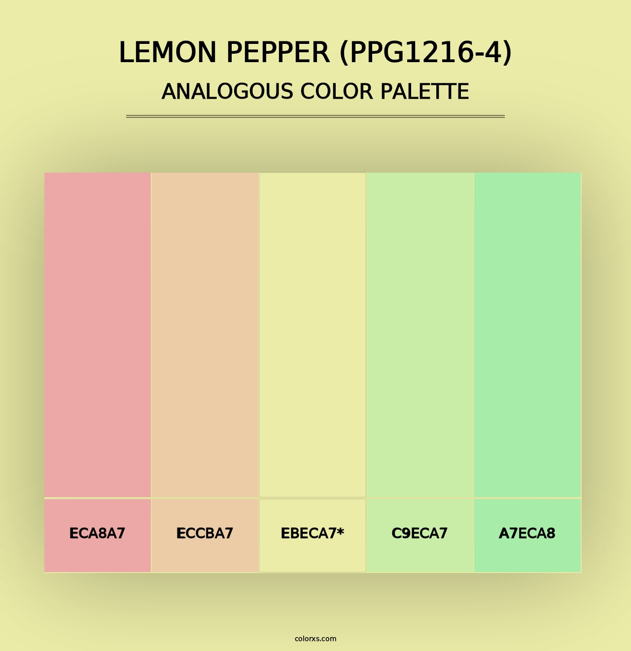 Lemon Pepper (PPG1216-4) - Analogous Color Palette