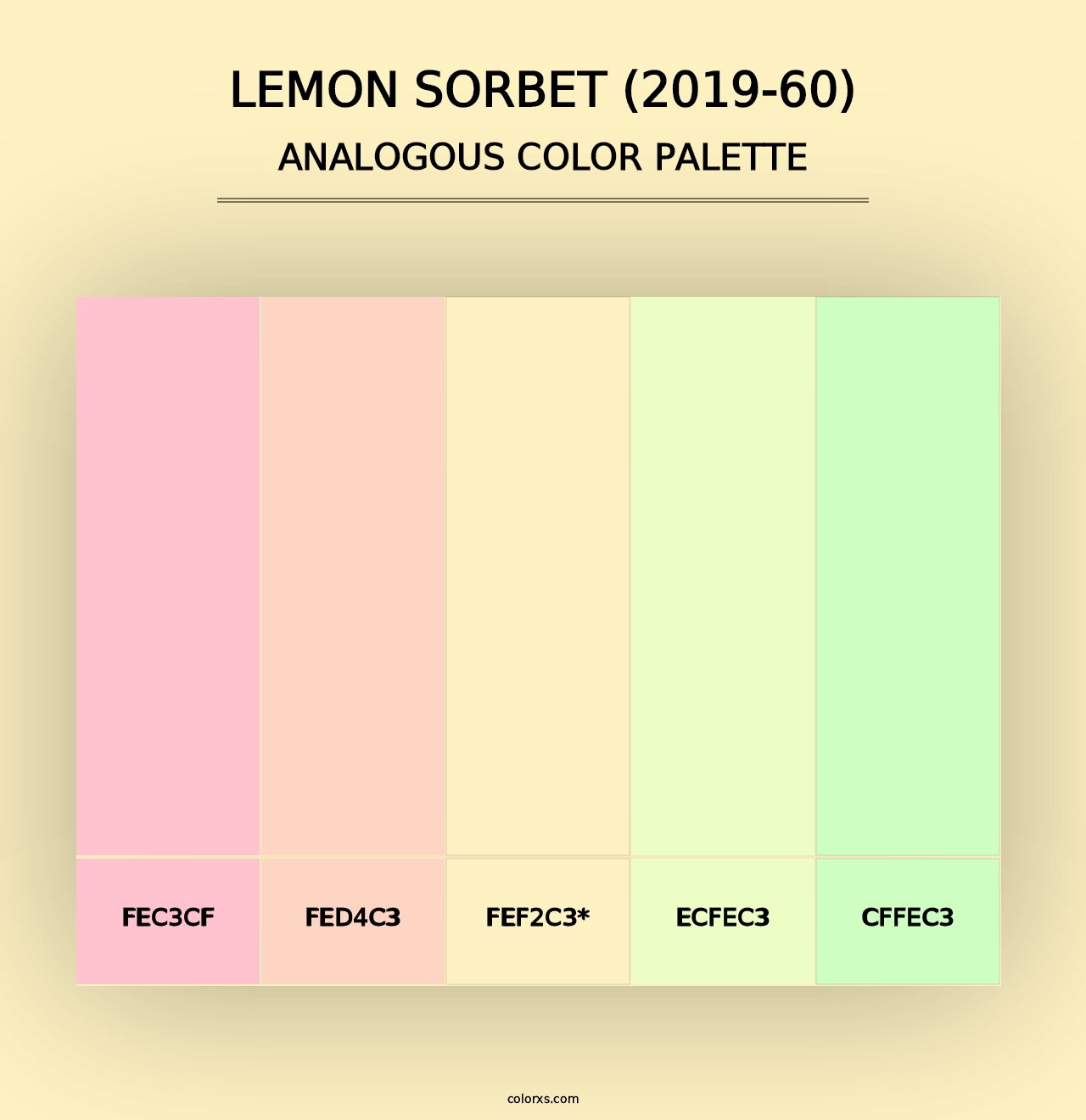 Lemon Sorbet (2019-60) - Analogous Color Palette