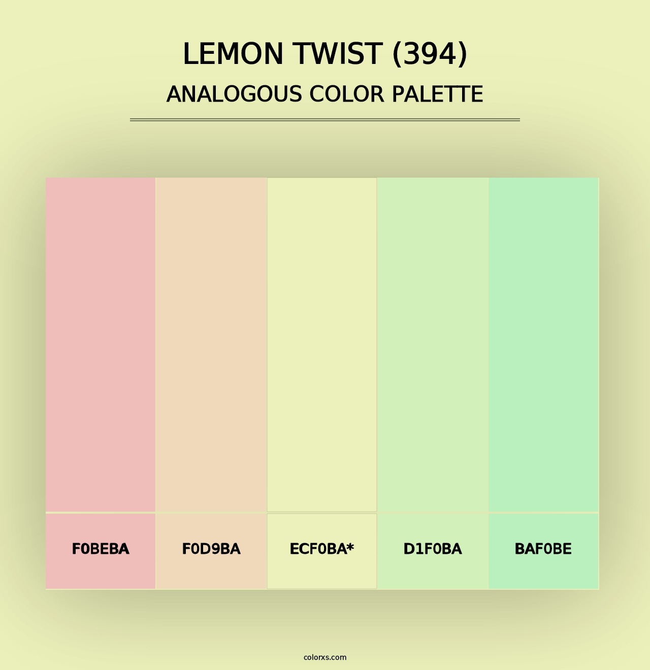 Lemon Twist (394) - Analogous Color Palette