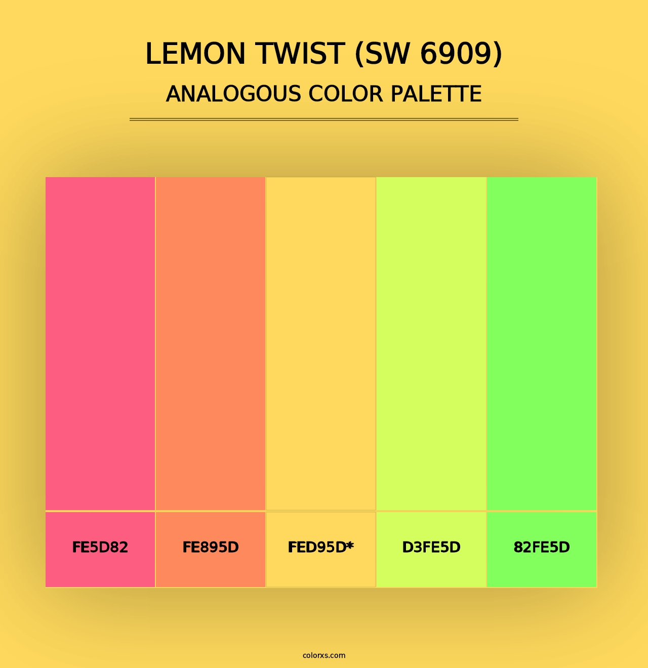 Lemon Twist (SW 6909) - Analogous Color Palette