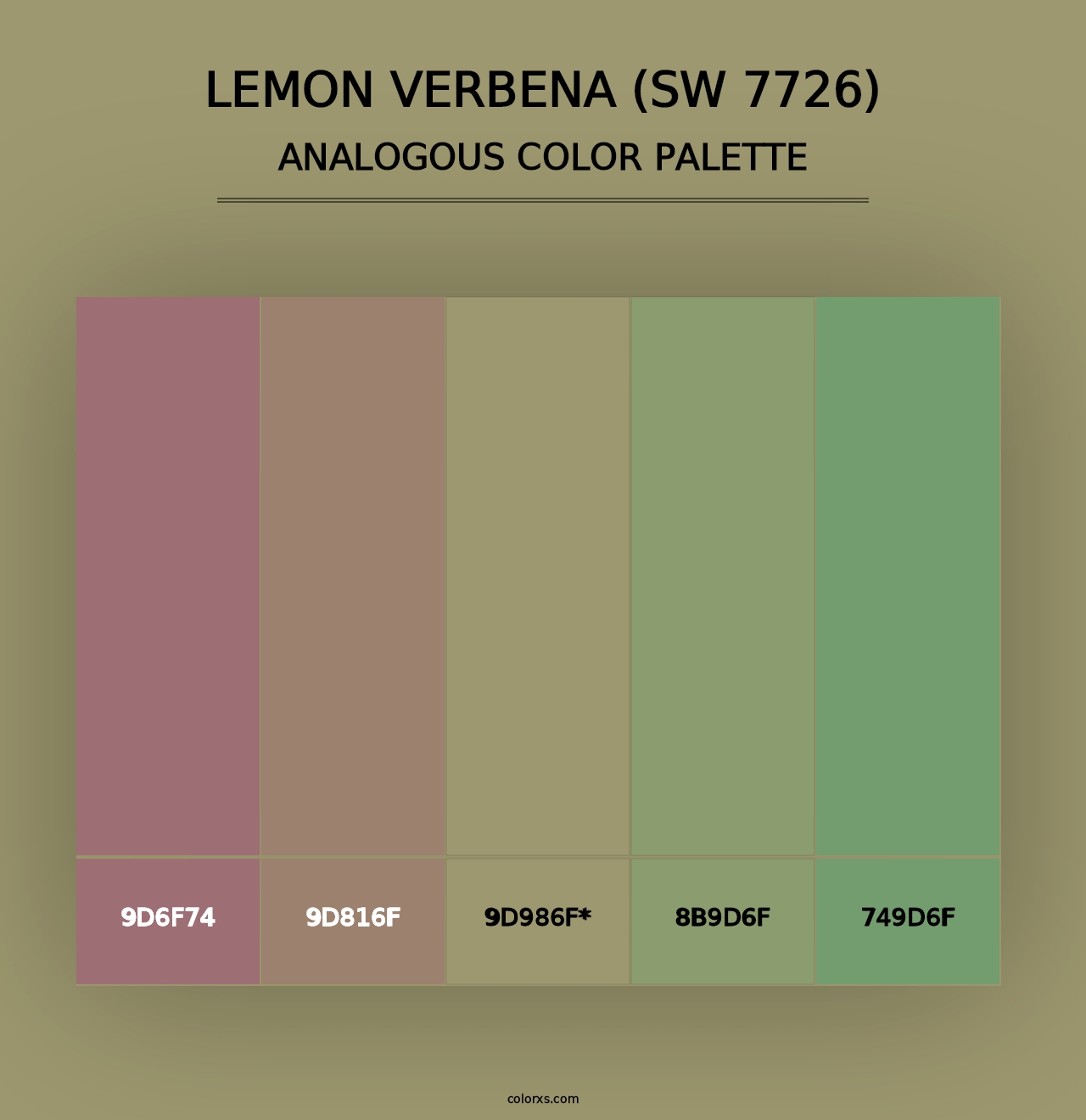 Lemon Verbena (SW 7726) - Analogous Color Palette