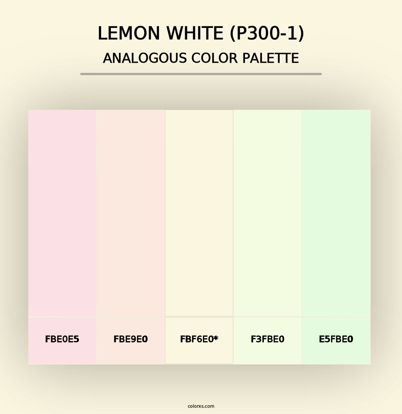 Lemon White (P300-1) - Analogous Color Palette