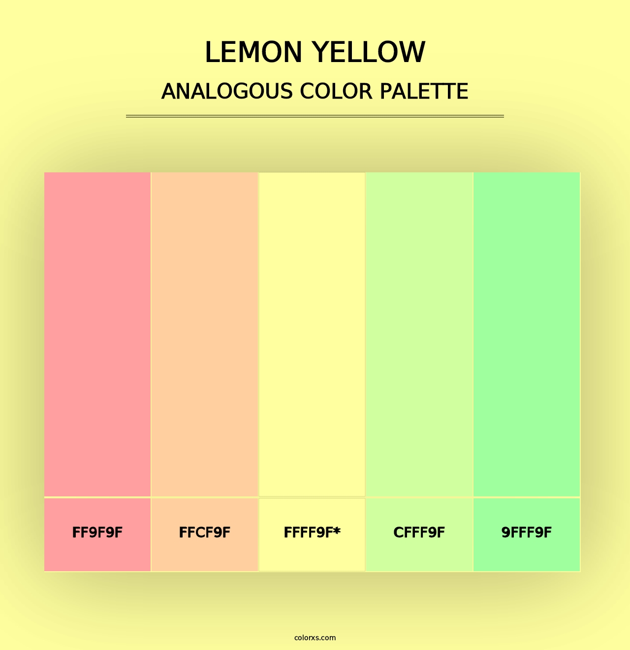 Lemon Yellow - Analogous Color Palette