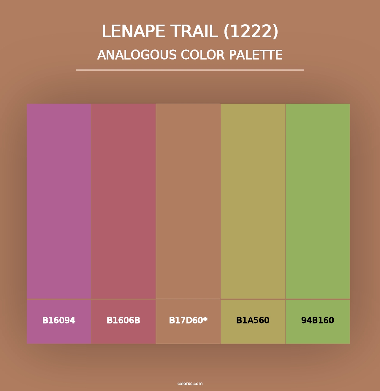 Lenape Trail (1222) - Analogous Color Palette