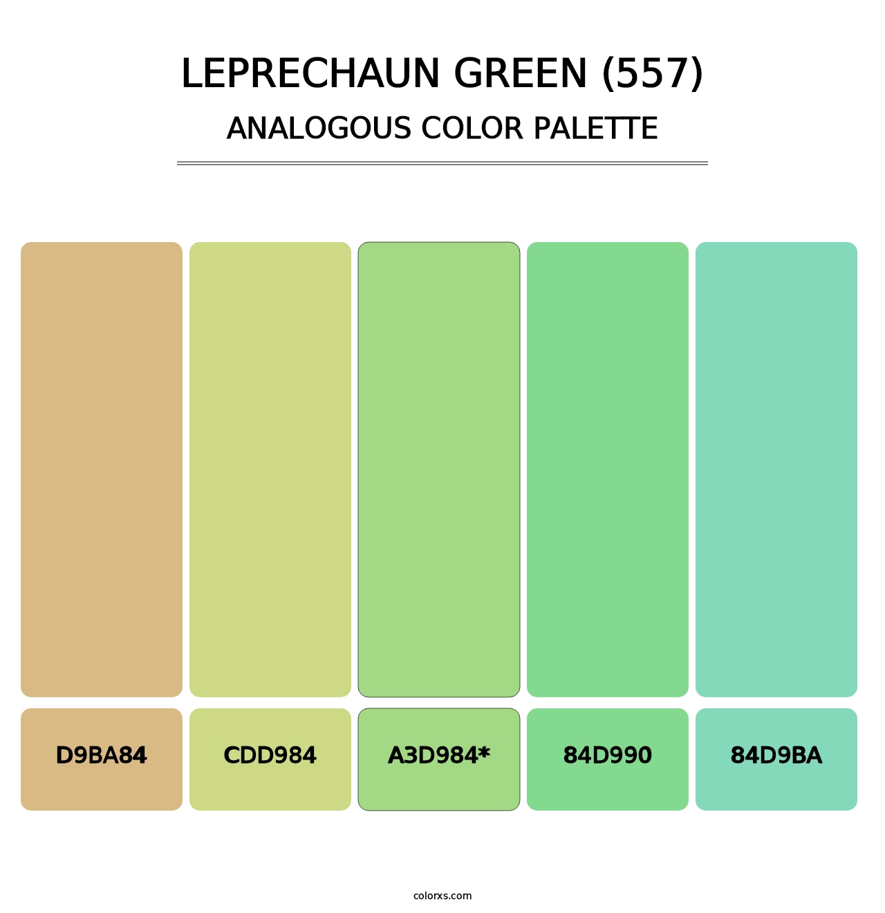 Leprechaun Green (557) - Analogous Color Palette