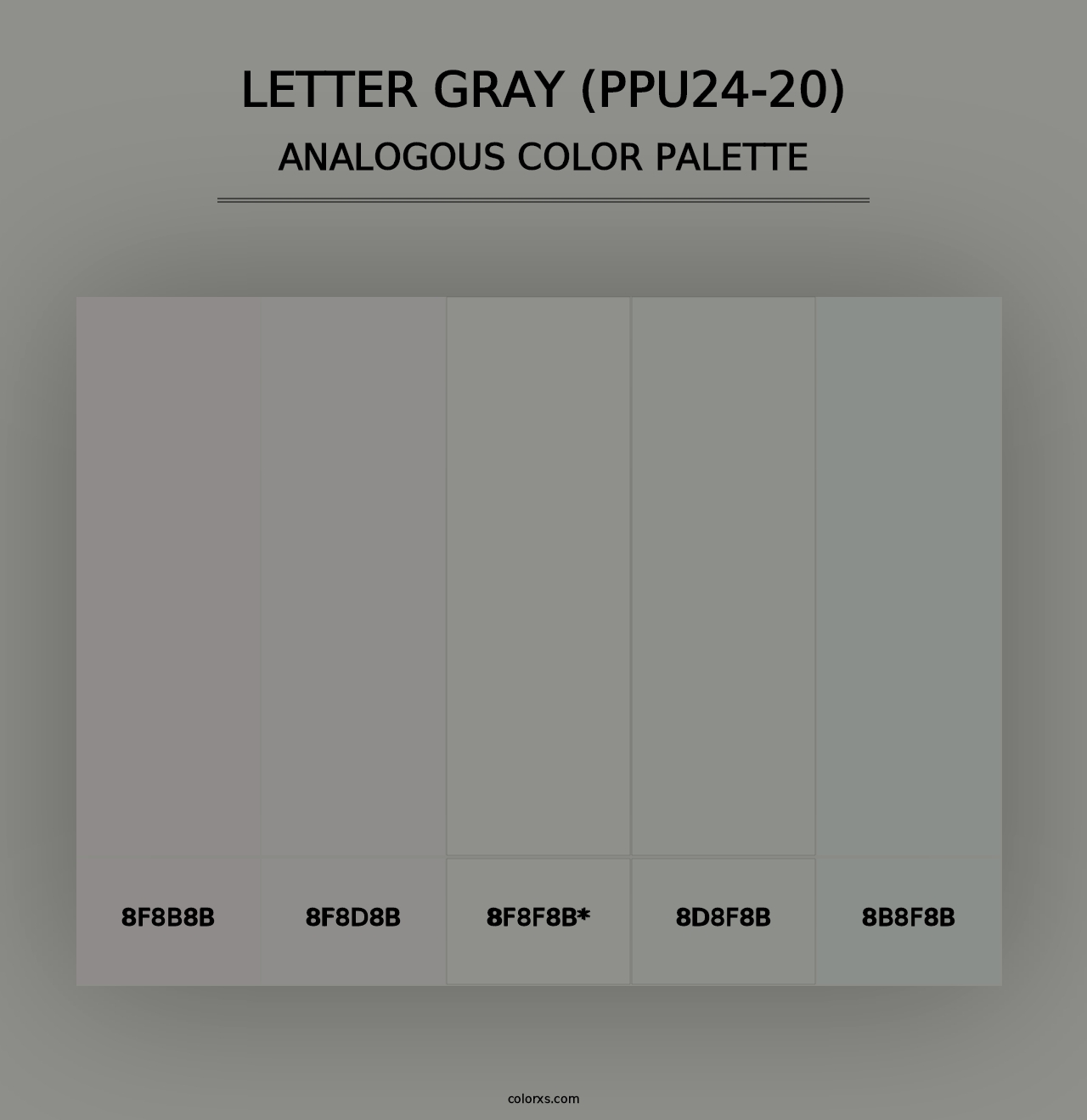 Letter Gray (PPU24-20) - Analogous Color Palette