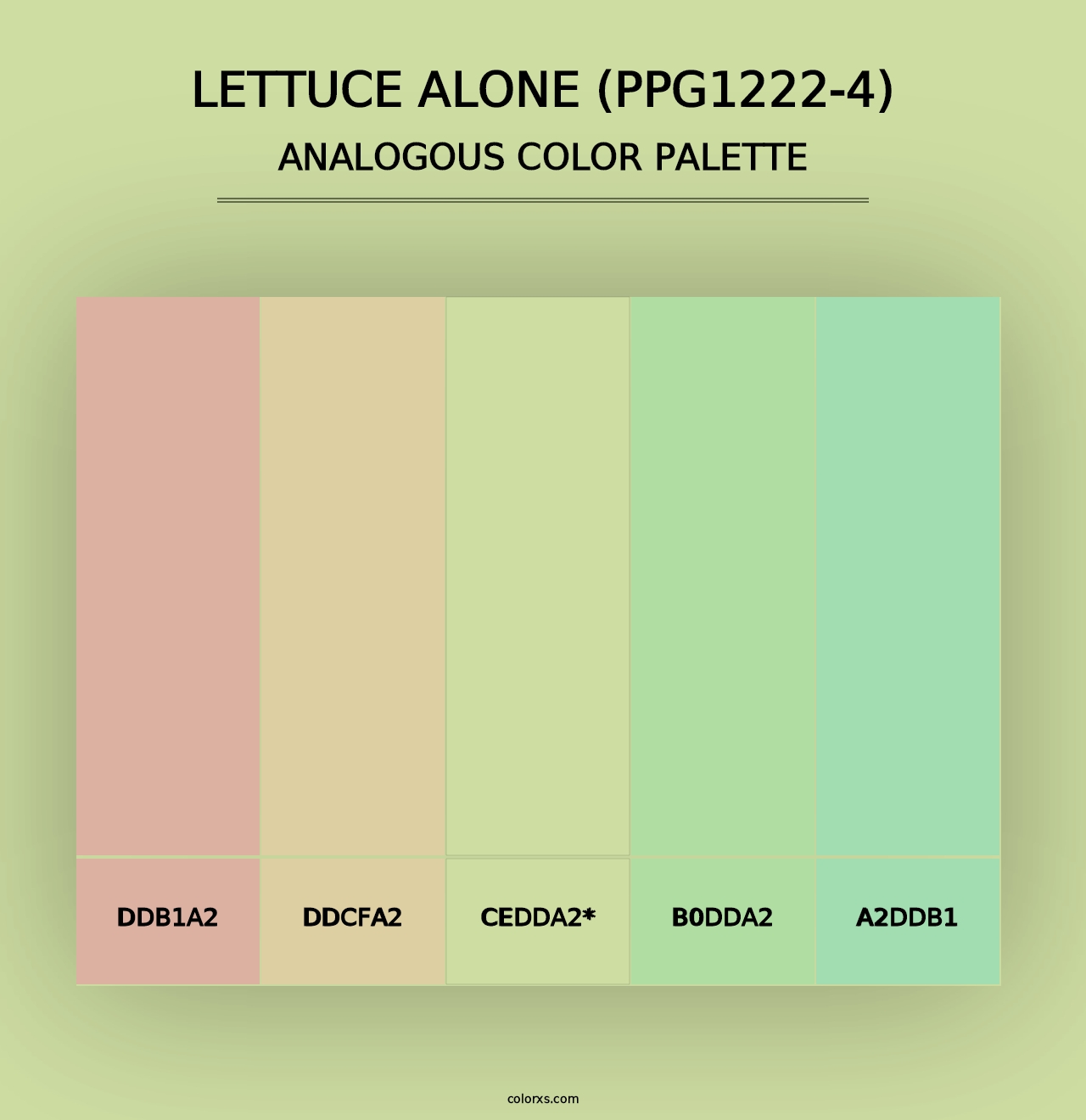 Lettuce Alone (PPG1222-4) - Analogous Color Palette