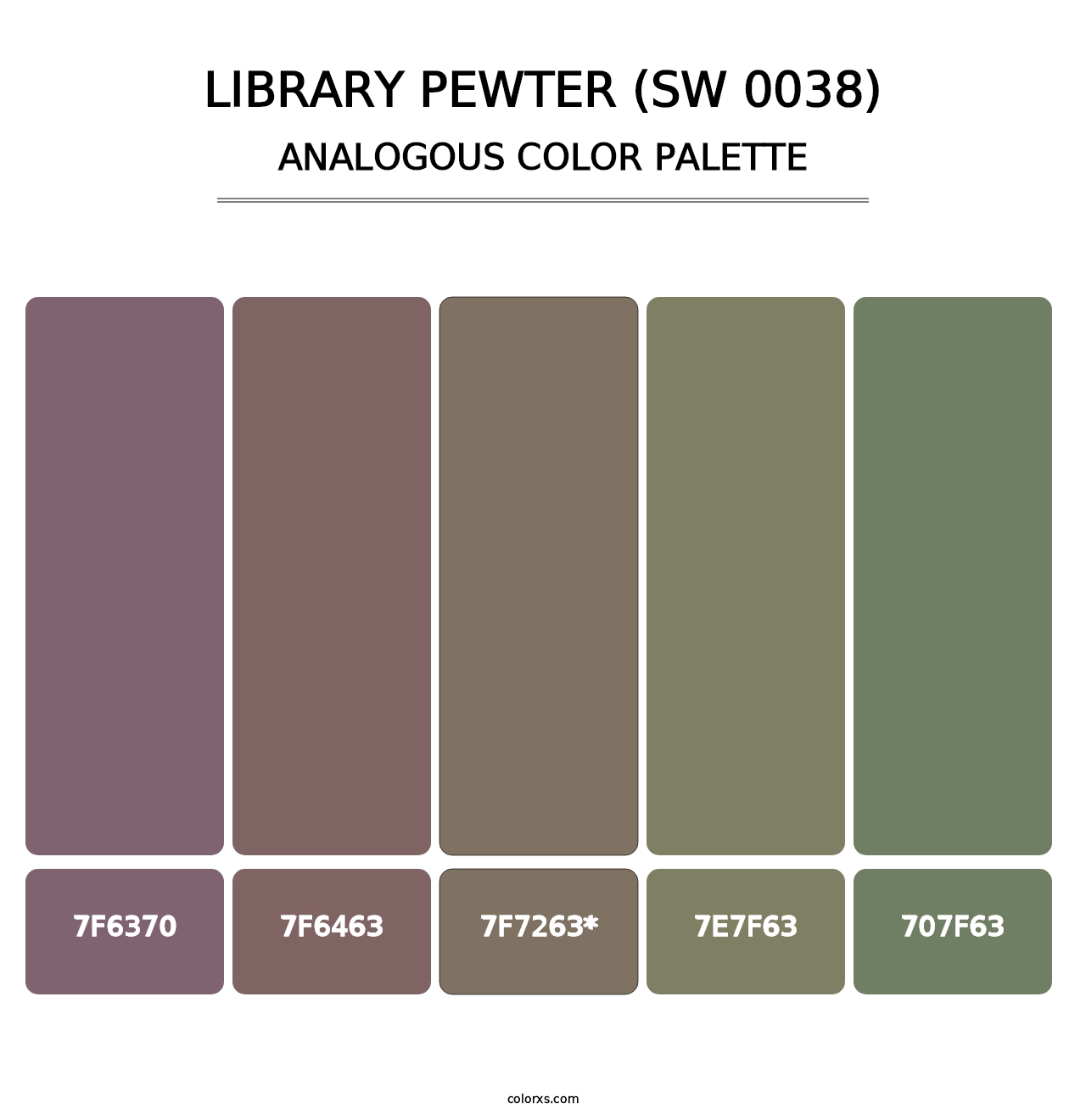 Library Pewter (SW 0038) - Analogous Color Palette