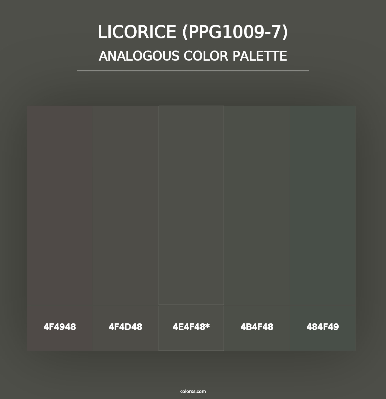 Licorice (PPG1009-7) - Analogous Color Palette