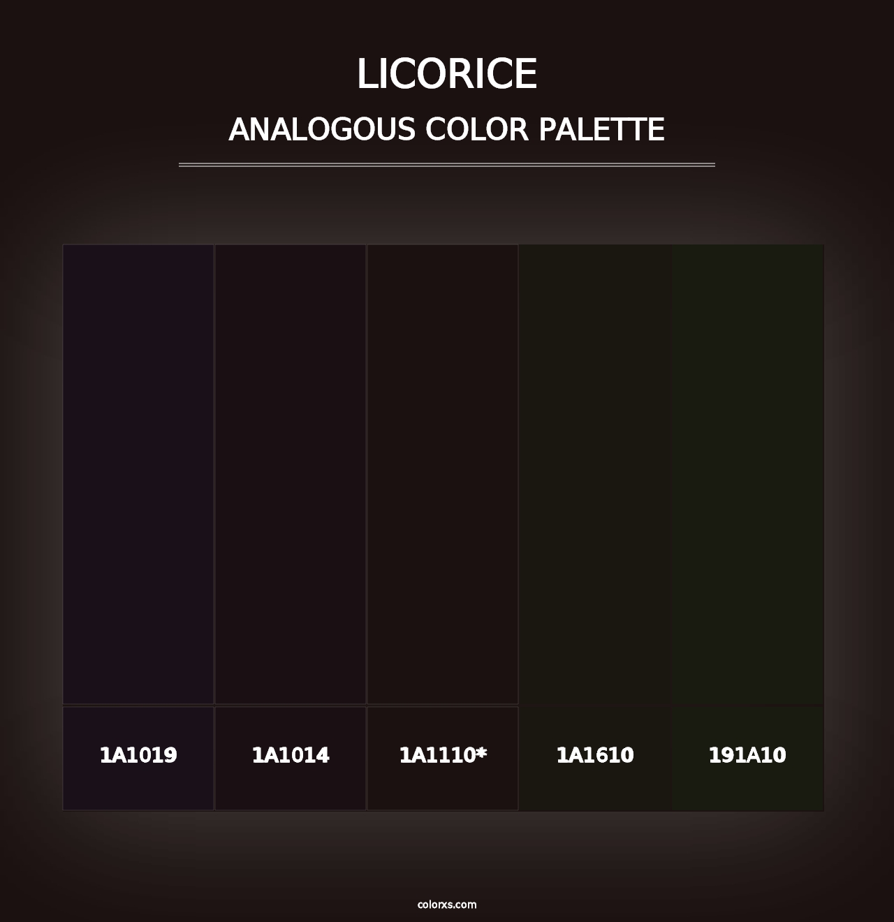 Licorice - Analogous Color Palette