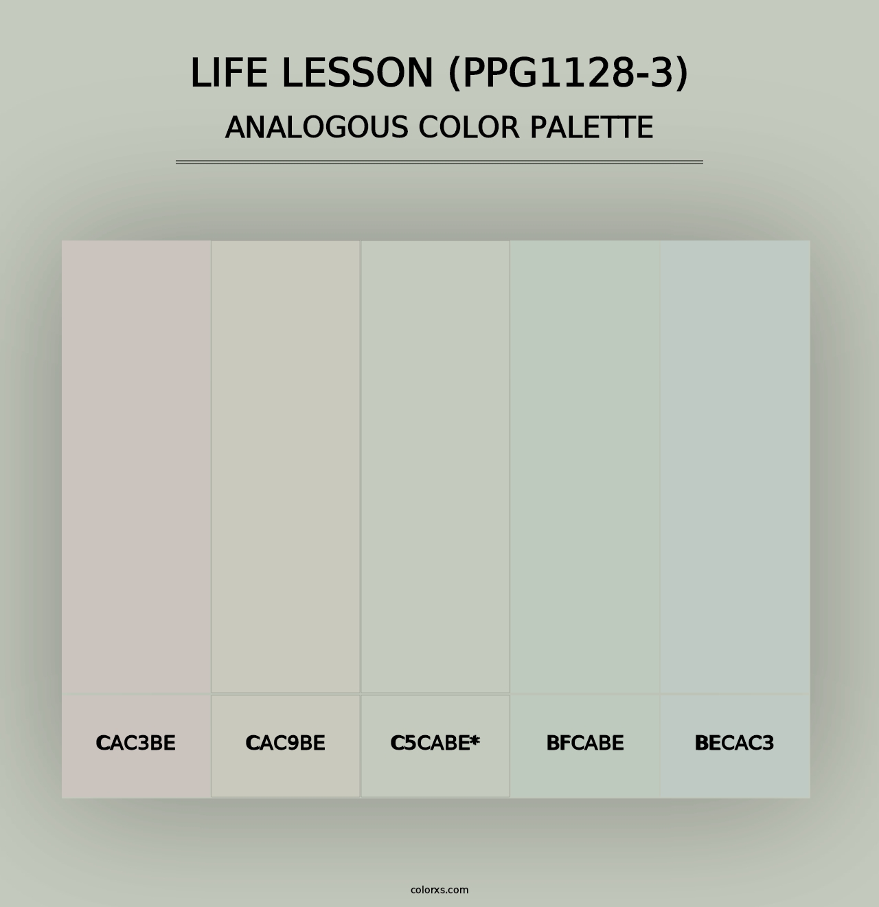 Life Lesson (PPG1128-3) - Analogous Color Palette