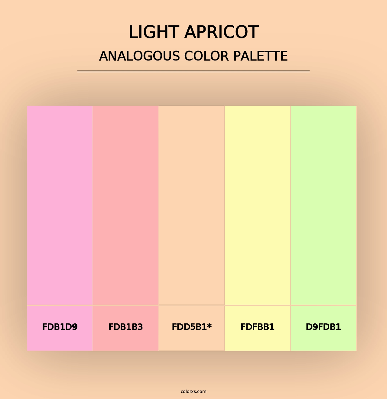 Light Apricot - Analogous Color Palette