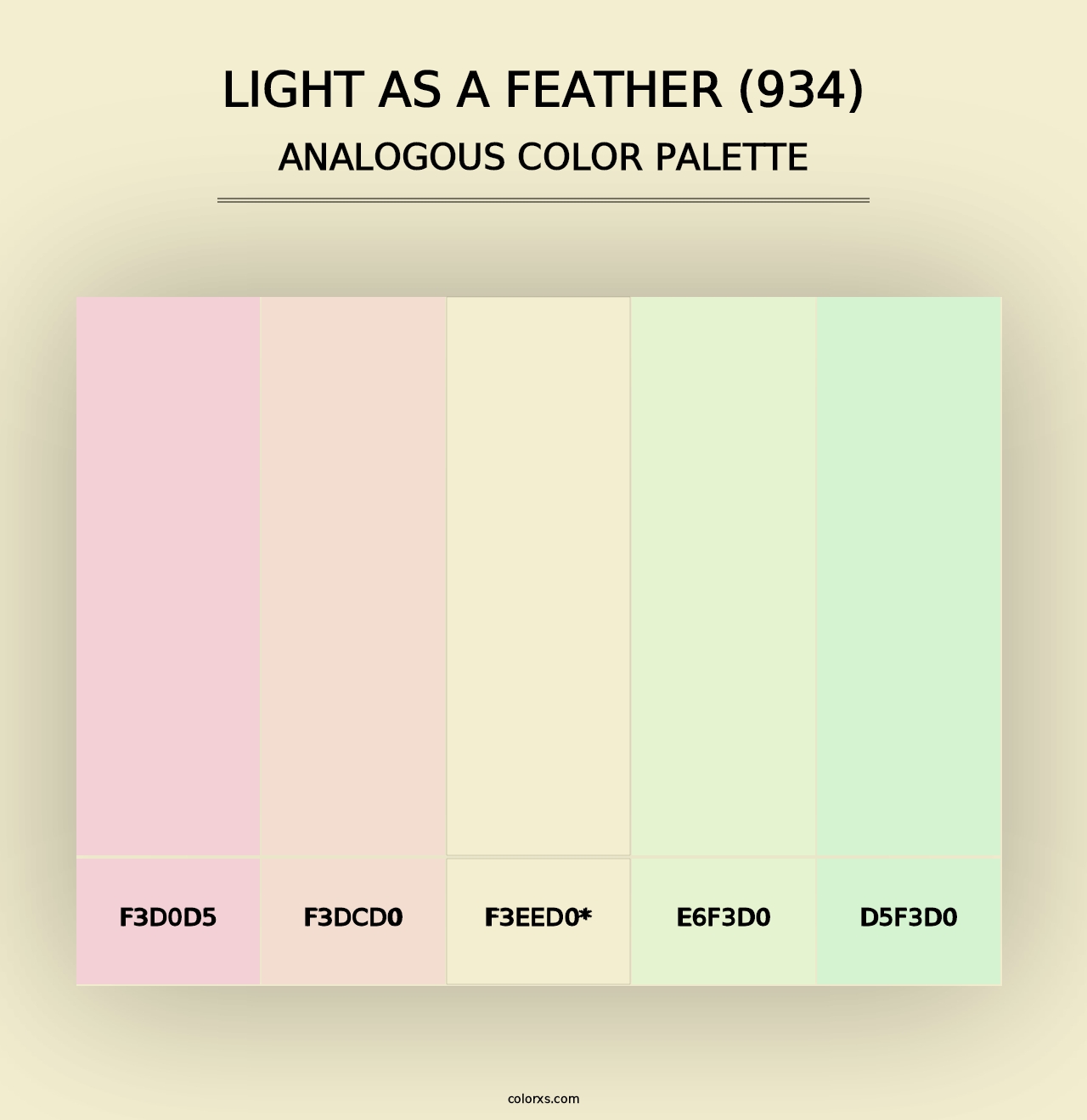 Light as a Feather (934) - Analogous Color Palette