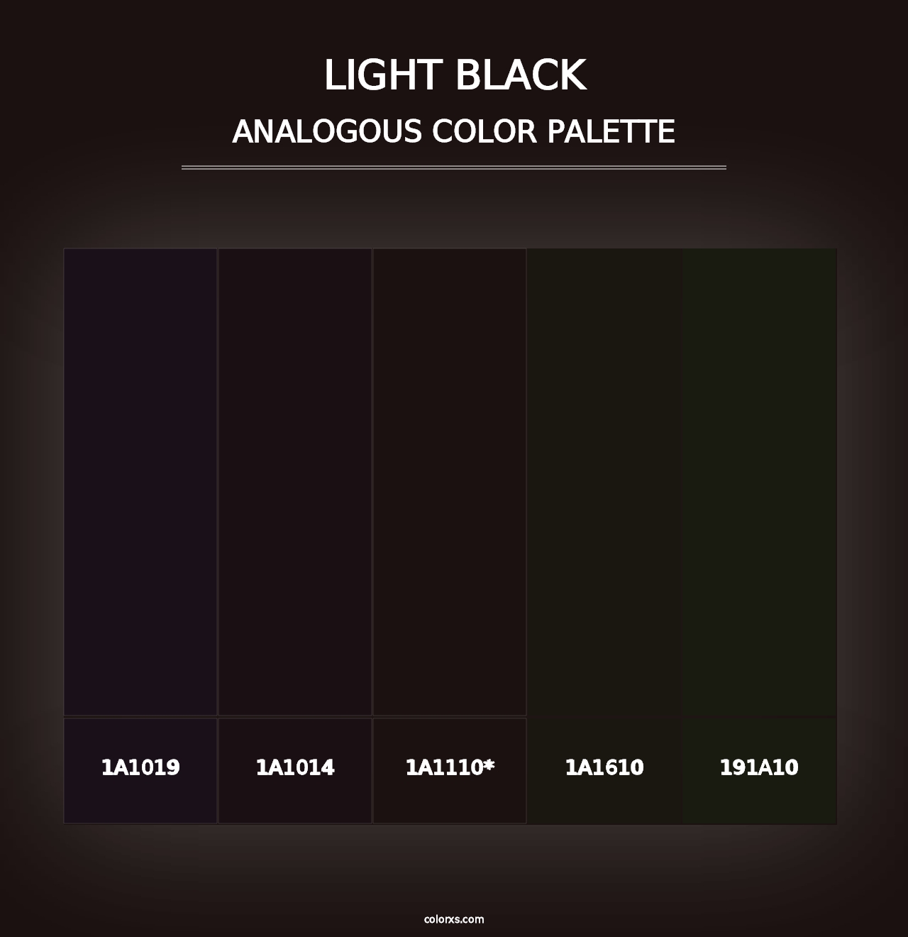 Light Black - Analogous Color Palette