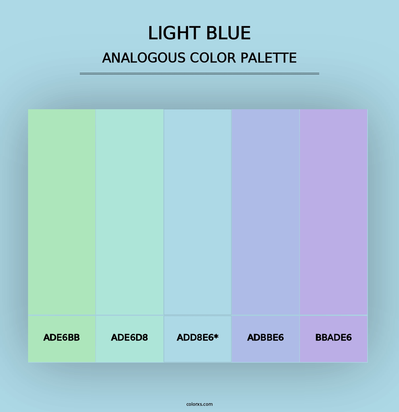 Light Blue - Analogous Color Palette