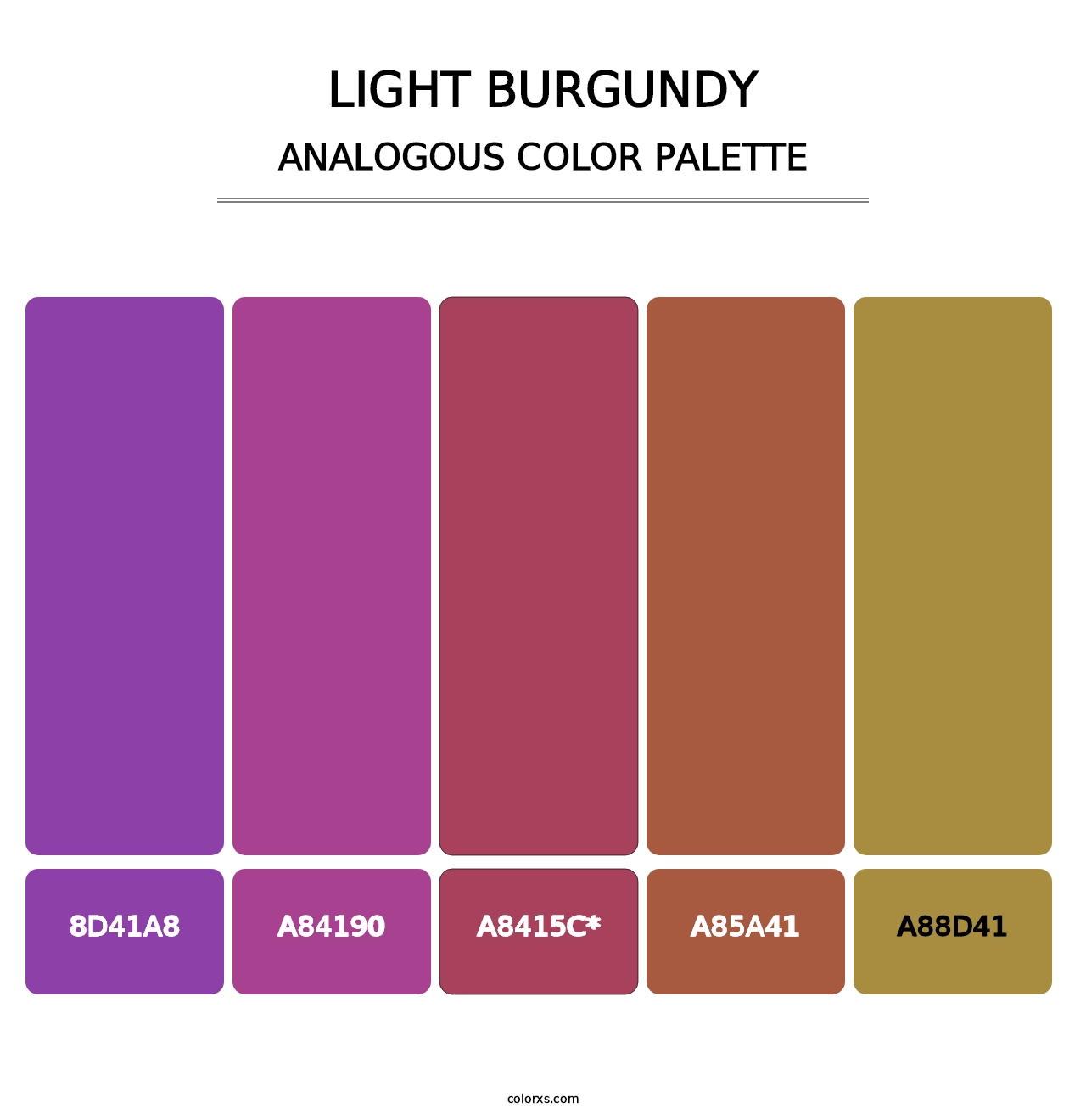 Light Burgundy - Analogous Color Palette