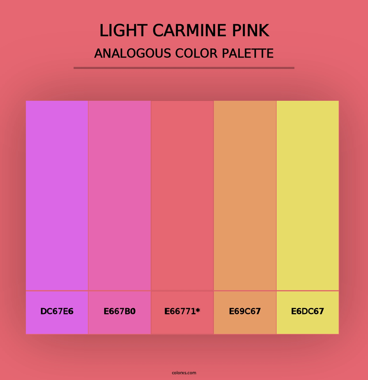 Light Carmine Pink - Analogous Color Palette