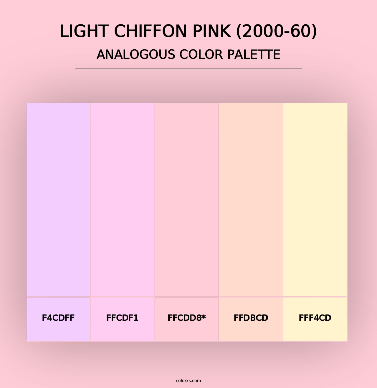 Light Chiffon Pink (2000-60) - Analogous Color Palette