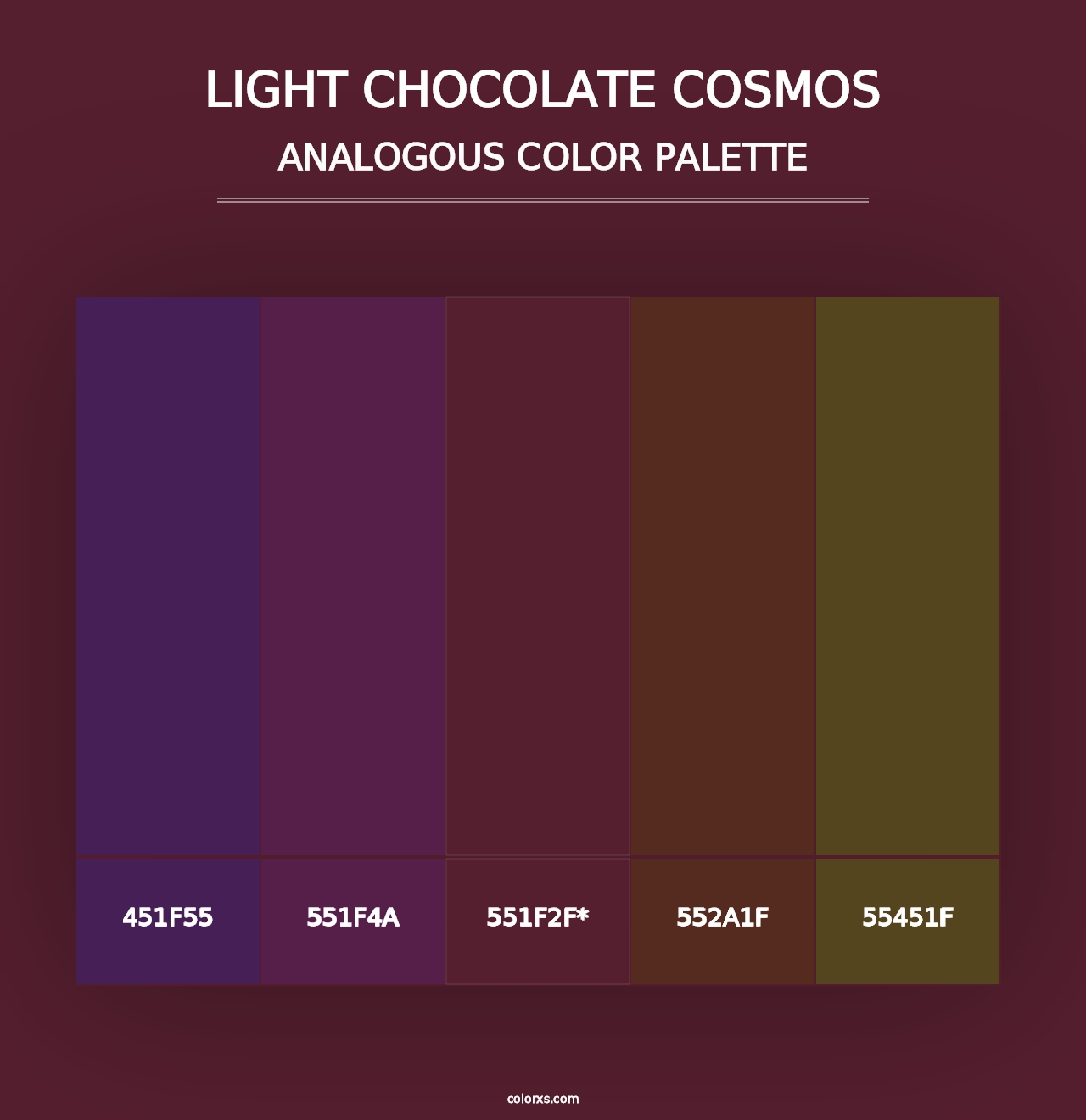 Light Chocolate Cosmos - Analogous Color Palette