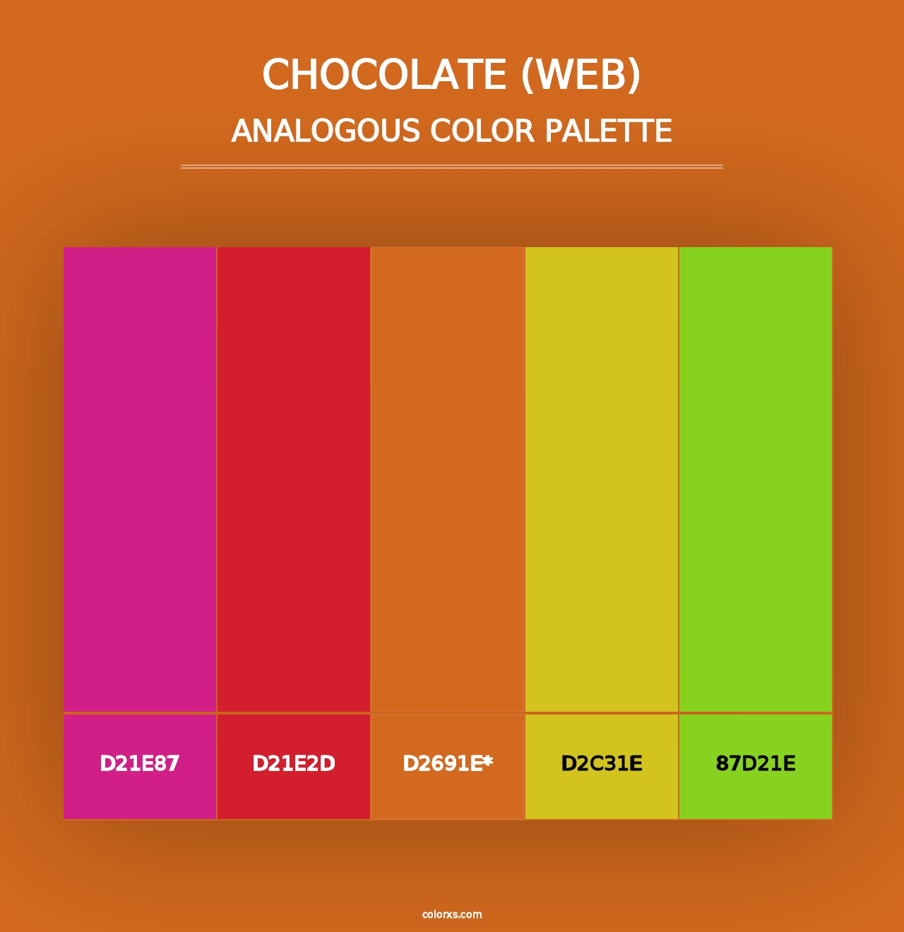 Chocolate (Web) - Analogous Color Palette