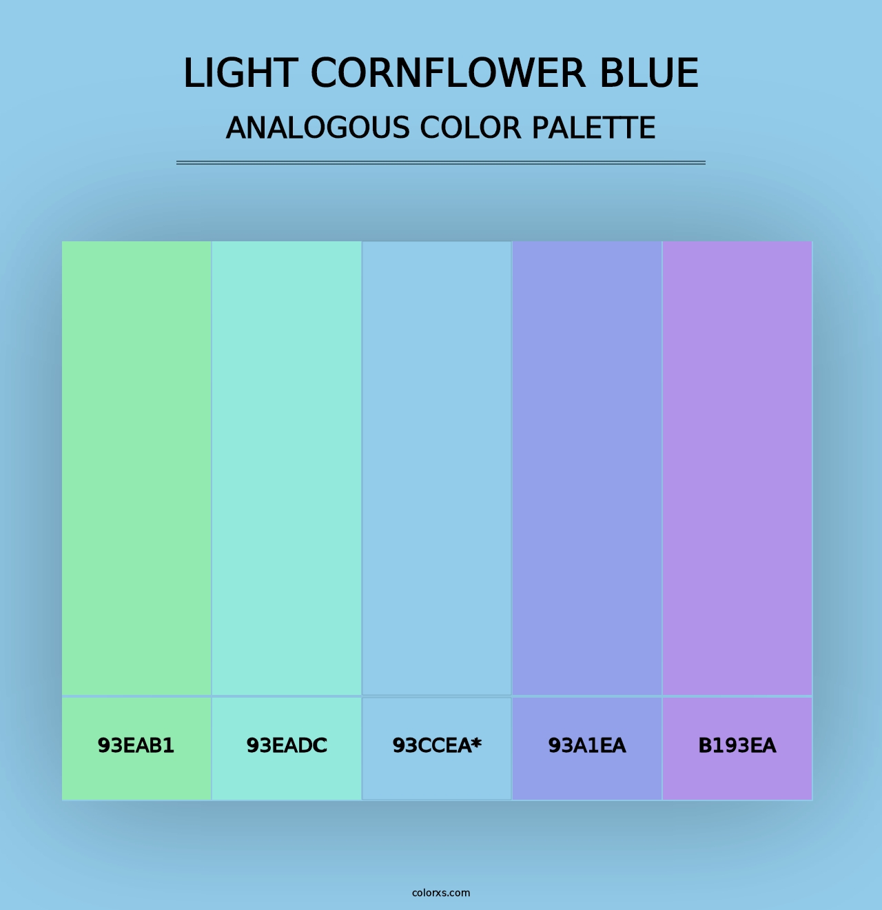 Light Cornflower Blue - Analogous Color Palette