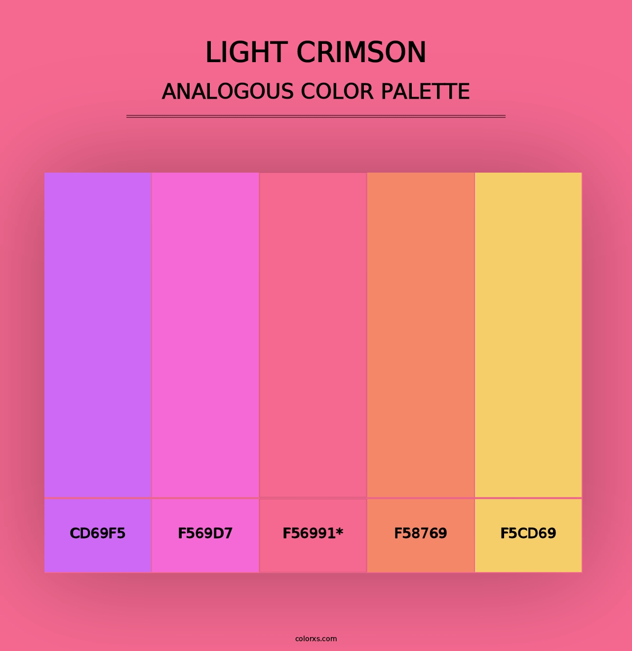 Light Crimson - Analogous Color Palette