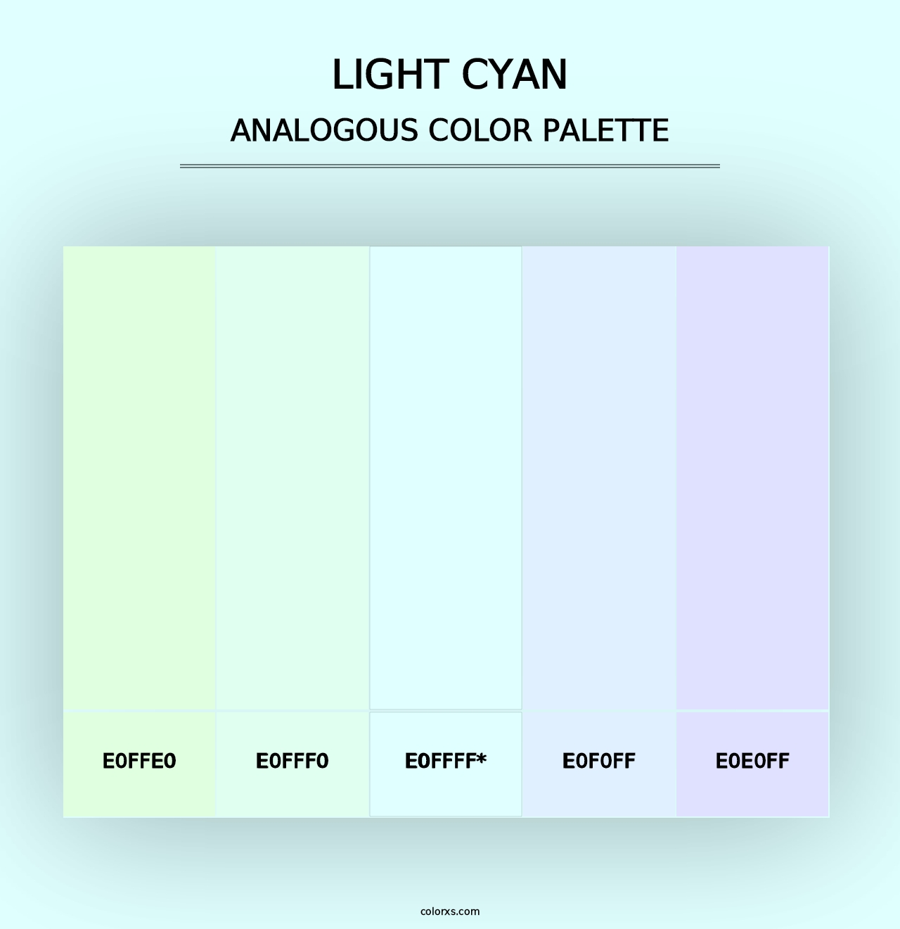 Light Cyan - Analogous Color Palette