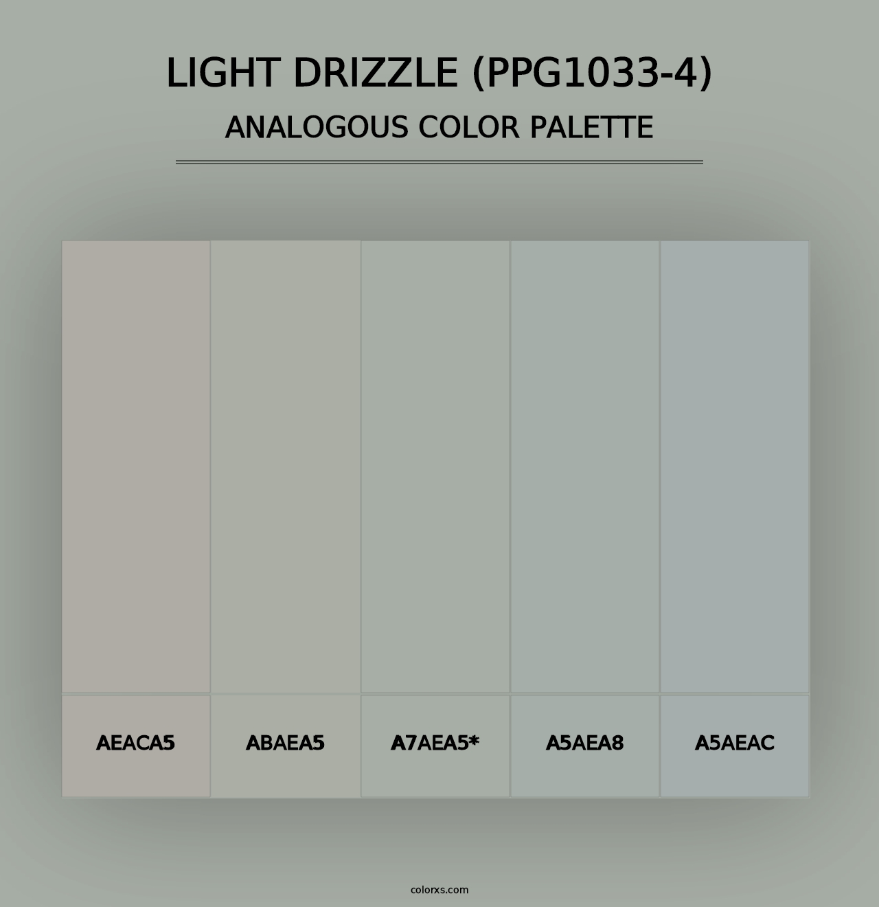 Light Drizzle (PPG1033-4) - Analogous Color Palette