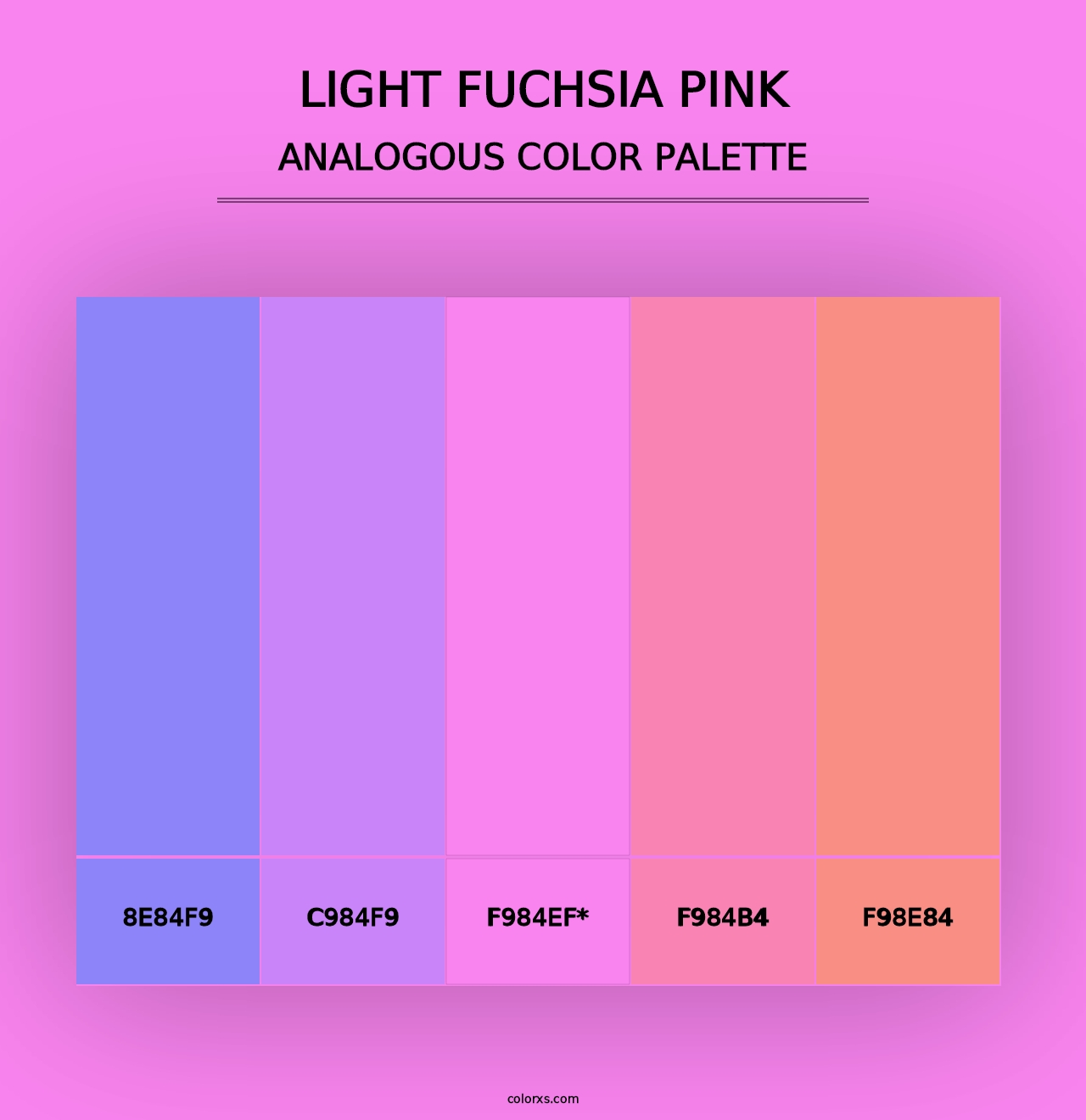 Light Fuchsia Pink - Analogous Color Palette