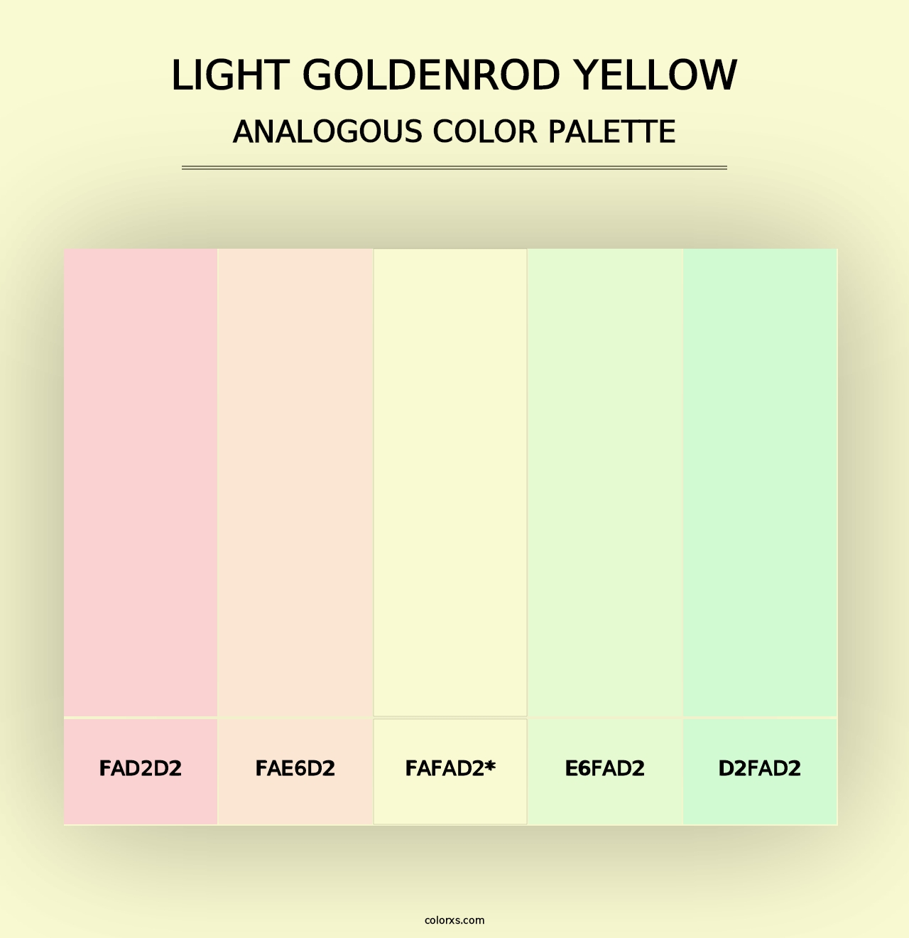 Light Goldenrod Yellow - Analogous Color Palette