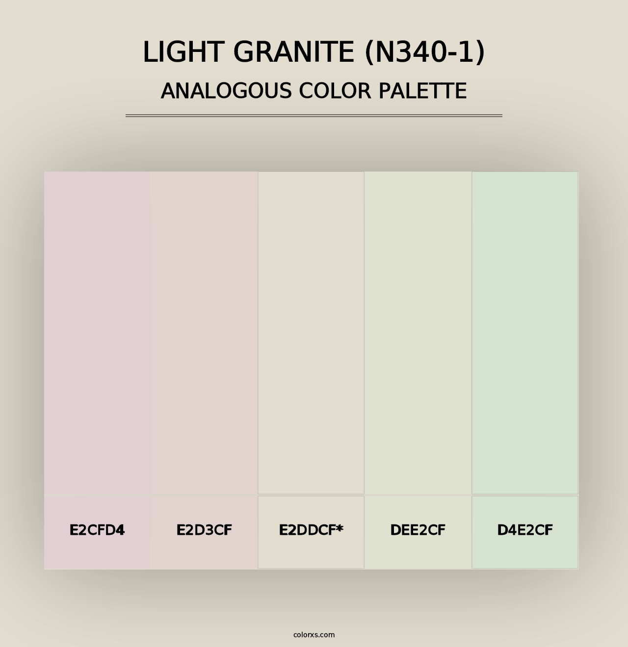 Light Granite (N340-1) - Analogous Color Palette