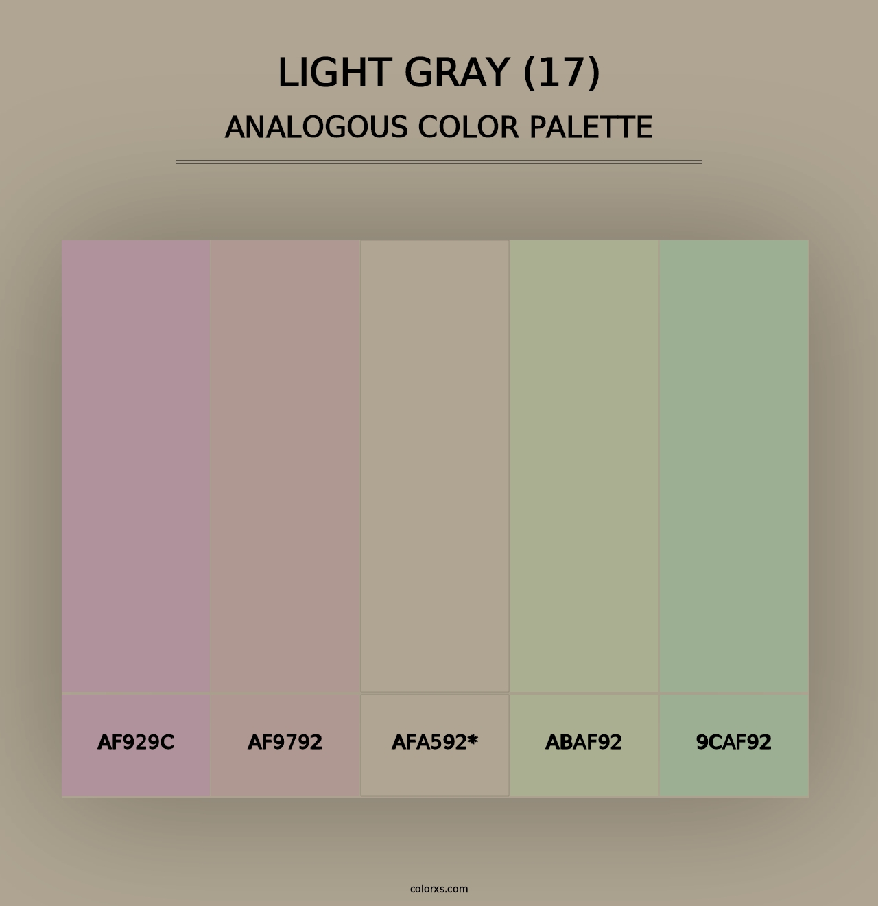 Light Gray (17) - Analogous Color Palette