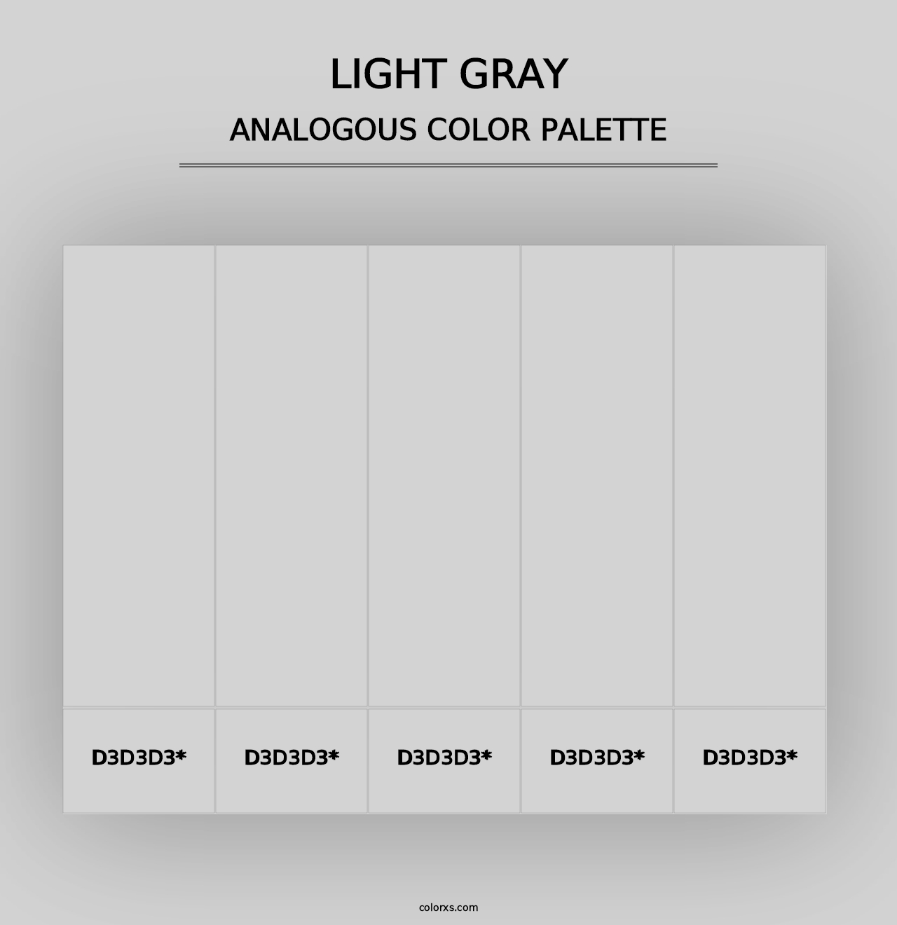 Light Gray - Analogous Color Palette