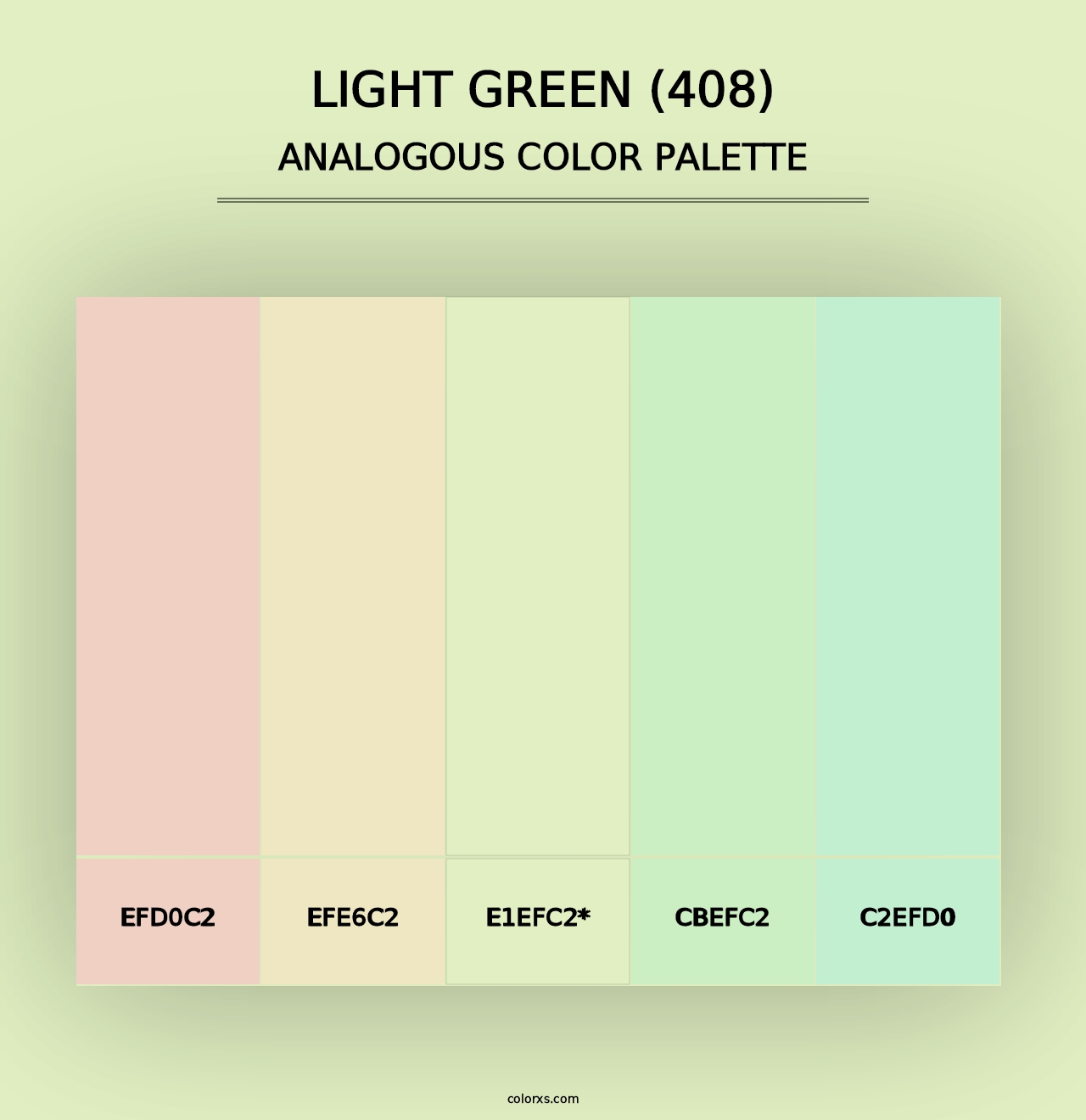 Light Green (408) - Analogous Color Palette