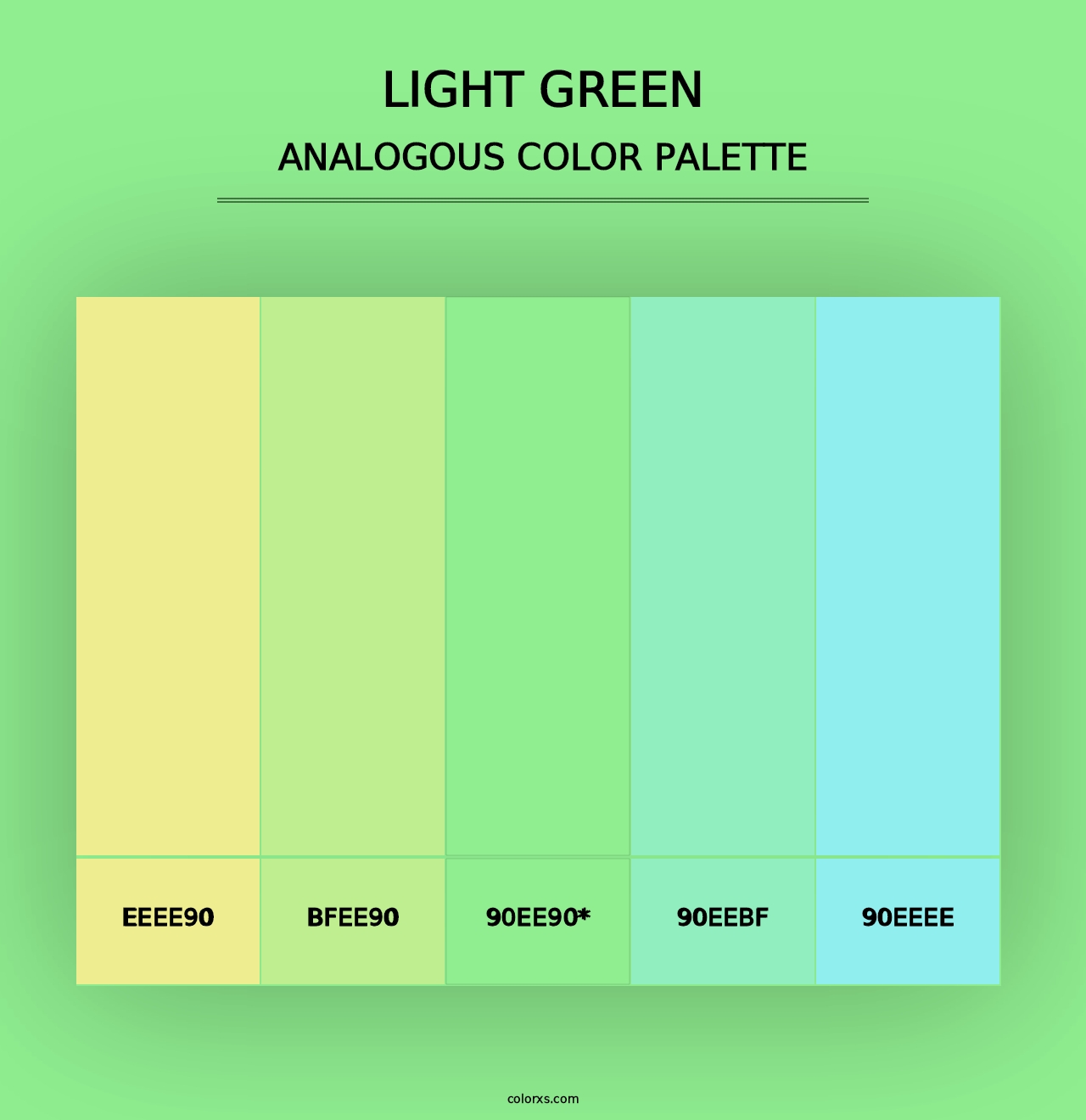 Light Green - Analogous Color Palette